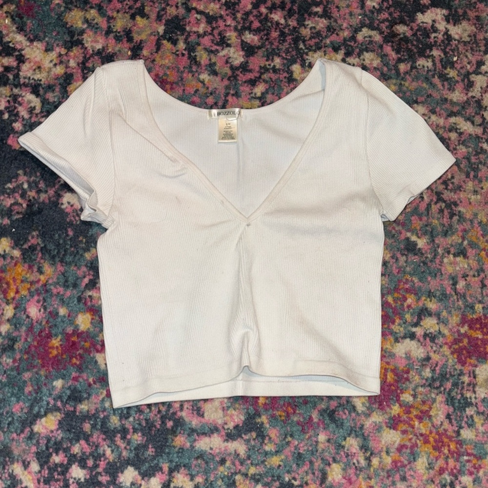 BOZZOLO WHITE CROP TOP